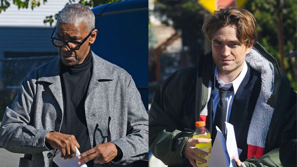 Denzel Washington e Robert Pattinson em Here Comes the Flood, de Fernando Meirelles (Fotos: Reprodução) 