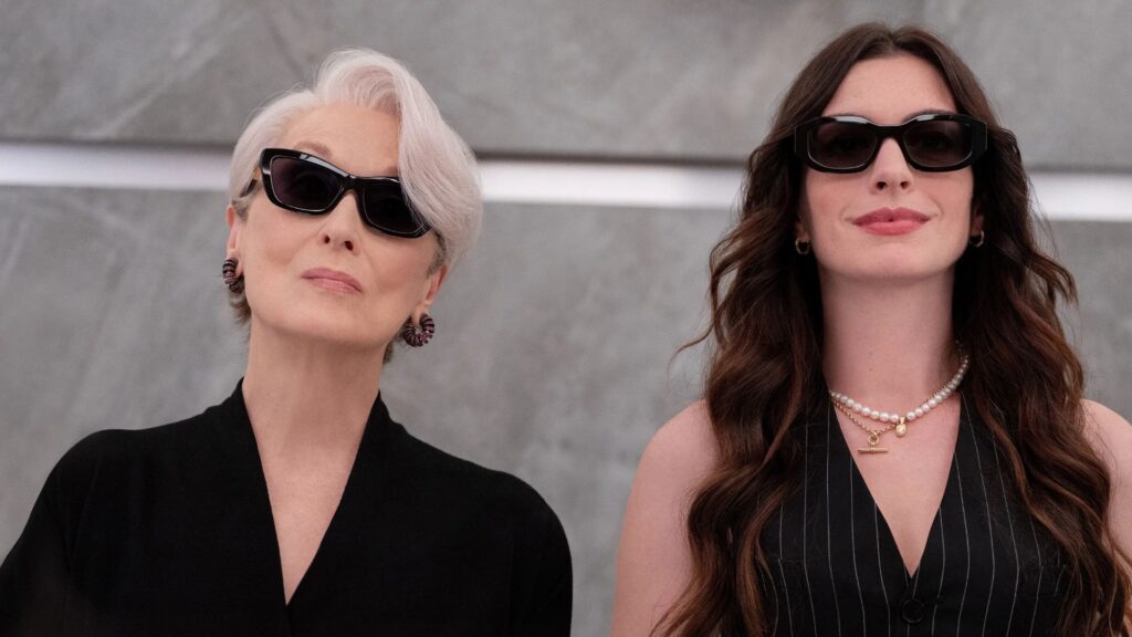 Meryl Streep e Anne Hathaway em O Diabo Veste Prada 2 (Foto: Reprodução)